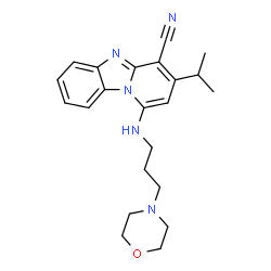 3-isopropyl-1-((3-morpholinopropyl)amino)benzo[4,5]imidazo[1,2-a]pyridine-4-carbonitrile结构式