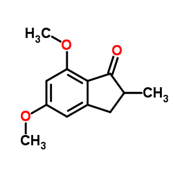 5,7-Dimethoxy-2-methyl-1-indanone Structure