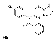 3-(4-chlorophenyl)-2-(4,5-dihydro-1H-imidazol-2-ylsulfanylmethyl)quinazolin-4-one,hydrobromide Structure