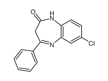 7-chloro-1,3-dihydro-4-phenyl-2H-1,5-benzodiazepin-2-one Structure