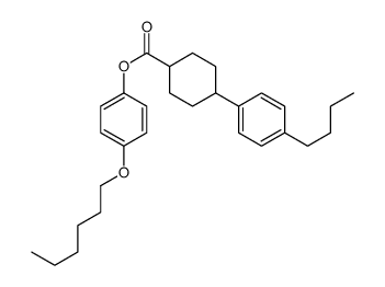 (4-hexoxyphenyl) 4-(4-butylphenyl)cyclohexane-1-carboxylate结构式