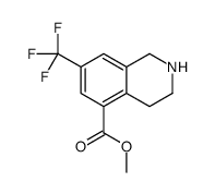 methyl 7-(trifluoromethyl)-1,2,3,4-tetrahydroisoquinoline-5-carboxylate结构式