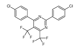 2,4-bis(4-chlorophenyl)-5,6-bis(trifluoromethyl)pyrimidine Structure