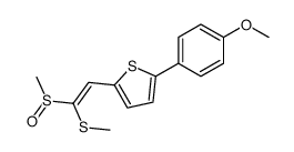 2-((E)-2-Methanesulfinyl-2-methylsulfanyl-vinyl)-5-(4-methoxy-phenyl)-thiophene结构式