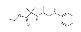 2-Methyl-2-(1-methyl-2-phenylamino-ethylamino)-propionic acid ethyl ester Structure