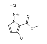 methyl 1-amino-3-chloro-1H-pyrrole-2-carboxylate, hydrochloride salt Structure