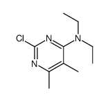 2-chloro-N,N-diethyl-5,6-dimethylpyrimidin-4-amine结构式