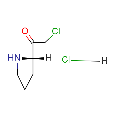 (S)-2-chloro-1-(pyrrolidin-2-yl)ethanone hydrochloride Structure