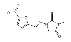 3-methyl-1-(5-nitro-furfurylidenamino)-2-thioxo-imidazolidin-4-one Structure