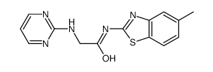 N-(5-methyl-1,3-benzothiazol-2-yl)-2-(pyrimidin-2-ylamino)acetamide结构式