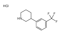 3-[3-(trifluoromethyl)phenyl]piperidine,hydrochloride Structure