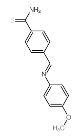 Benzenecarbothioamide,4-[[(4-methoxyphenyl)imino]methyl]- Structure