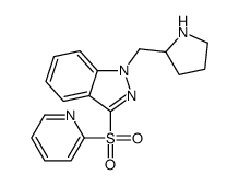 3-pyridin-2-ylsulfonyl-1-(pyrrolidin-2-ylmethyl)indazole结构式