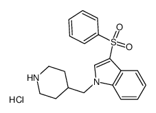 3-(Phenylsulfonyl)-1-(piperidin-4-ylmethyl)-1H-indole Hydrochloride Structure