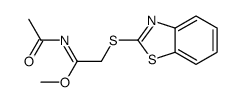 methyl N-acetyl-2-(1,3-benzothiazol-2-ylsulfanyl)ethanimidate Structure