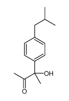 3-hydroxy-3-[4-(2-methylpropyl)phenyl]butan-2-one结构式