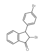 2-bromo-3-(4-bromophenyl)-2,3-dihydroinden-1-one结构式