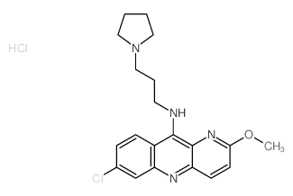Benzo(b)-1,5-naphthyridin-10-amine, 7-chloro-2-methoxy-N-(3-(1-pyrrolidinyl)propyl)-, trihydrochloride Structure