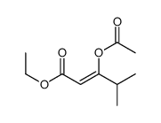 ethyl 3-acetyloxy-4-methylpent-2-enoate结构式