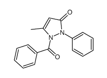 1-benzoyl-5-methyl-2-phenylpyrazol-3-one结构式