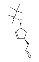 [(1S,4S)-4-[(tert-butyldimethylsilyl)oxy]-2-cyclopenten-1-yl]ethanal Structure