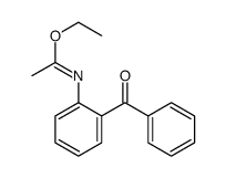 ethyl N-(2-benzoylphenyl)ethanimidate结构式