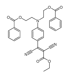 ethyl 3-[4-[bis[2-(benzoyloxy)ethyl]amino]phenyl]-2,3-dicyanoacrylate结构式