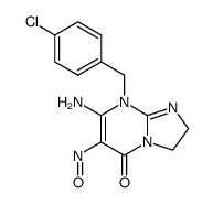 7-amino-2,3-dihydro-8-[(4-chlorophenyl)methyl]-6-nitrosoimidazo[1,2-a]pyrimidin-5(8H)-one Structure