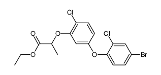 2-[5-(4-Bromo-2-chloro-phenoxy)-2-chloro-phenoxy]-propionic acid ethyl ester结构式