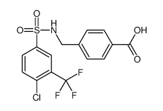 4-[(([4-CHLORO-3-(TRIFLUOROMETHYL)PHENYL]SULFONYL)AMINO)METHYL]BENZOIC ACID Structure