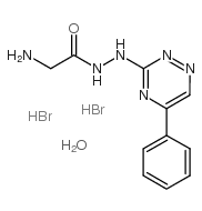 GLYCINE, 2-(5-PHENYL-3-as-TRIAZINYL)HYDRAZIDE, DIHYDROBROMIDE, HYDRATE结构式