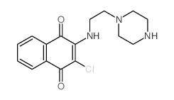 1,4-Naphthalenedione,2-chloro-3-[[2-(1-piperazinyl)ethyl]amino]- Structure