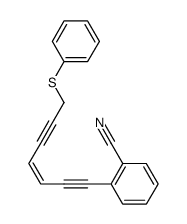 (Z)-2-(7-(phenylthio)hepta-3-en-1,5-diyn-1-yl)benzonitrile Structure