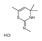 N,4,4,6-tetramethyl-1,3-thiazin-2-amine,hydrochloride结构式