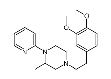 4-[2-(3,4-dimethoxyphenyl)ethyl]-2-methyl-1-pyridin-2-ylpiperazine结构式