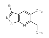 3-bromo-6-ethyl-5-methyl-[1,2]thiazolo[5,4-b]pyridine结构式