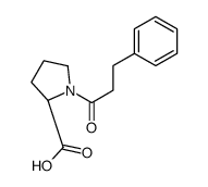 (2S)-1-(3-phenylpropanoyl)pyrrolidine-2-carboxylic acid结构式