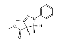 3,5-dimethyl-1-phenyl-4,5-dihydro-1H-pyrazole-4-carboxylic acid methyl ester结构式