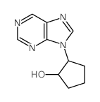 Cyclopentanol,2-(9H-purin-9-yl)-, trans- (9CI) structure