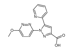 1-(6-methoxy-3-pyridazinyl)-5-(2-pyridinyl)-1H-pyrazole-3-carboxylic acid结构式