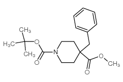 n-boc-4-benzyl-4-piperidinecarboxylic methyl ester结构式