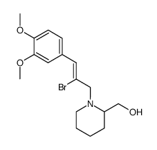 {1-[(Z)-2'-bromo-3'-(3'',4''-dimethoxyphenyl)prop-2'-enyl]piperidin-2-yl}methanol结构式