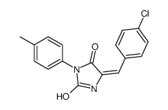 (5Z)-5-[(4-chlorophenyl)methylidene]-3-(4-methylphenyl)imidazolidine-2,4-dione Structure