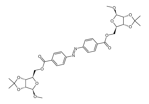 bis(((3aR,4R,6R,6aR)-6-methoxy-2,2-dimethyltetrahydrofuro[3,4-d][1,3]dioxol-4-yl)methyl) 4,4'-(diazene-1,2-diyl)dibenzoate Structure