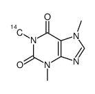 1,3,7-trimethylpurine-2,6-dione-14C Structure