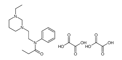 N-[2-(3-ethyl-1,3-diazinan-1-yl)ethyl]-N-phenylpropanamide,oxalic acid Structure