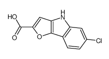 6-chloro-furo[3,2-b]indole-2-carboxylic acid Structure