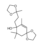 4,4-ethylenedioxy-1-(3,3-ethylenedioxybutyl)-1-hydroxy-2,6,6-trimethyl-2-cyclohexene Structure