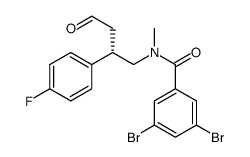3,5-dibromo-N-[(2S)-2-(4-fluorophenyl)-4-oxobutyl]-N-methylbenzamide Structure