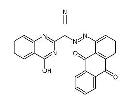 alpha-[(9,10-dihydro-9,10-dioxo-1-anthryl)azo]-1,4-dihydro-4-oxoquinazoline-2-acetonitrile结构式